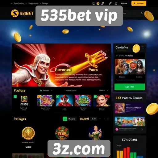 Navegação e design do 535bet vip em foco
